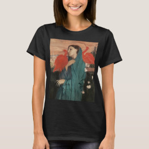 Camiseta Vintage Edgar Degas Joven Mujer con Ibis Arte