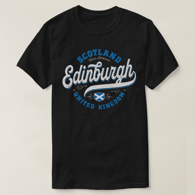 Camiseta Vintage Edinburgh Scotland (Diseño del anverso)