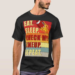 Camiseta Vintage Eee Sleep Check My Lineup Repita Fantasía 