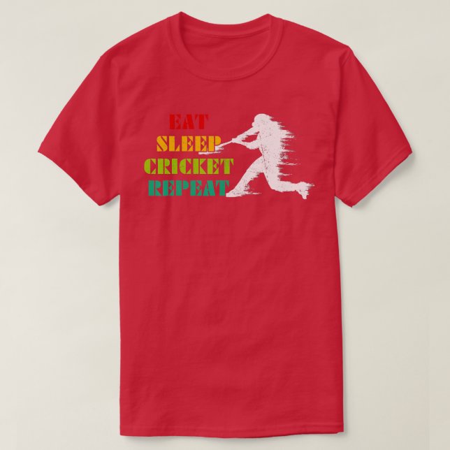 Camiseta Vintage Eee Sleep Cricket Repetir Cricket (Diseño del anverso)