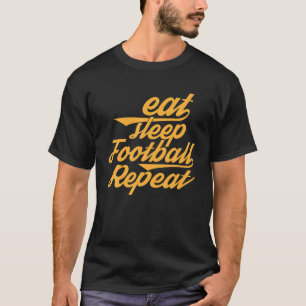Camiseta Vintage Eee Sleep Rugby Repeat T - Funny Sport Gif