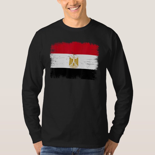 Camiseta Vintage Egypt Flag Egyptian Independence Day (Anverso)