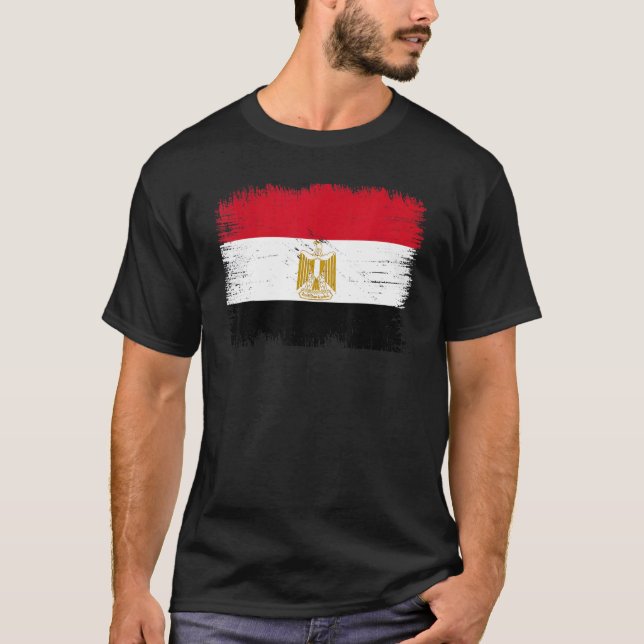 Camiseta Vintage Egypt Flag Egyptian Independence Day (Anverso)