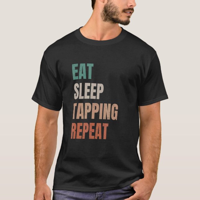 Camiseta Vintage Ein Sleep Tapping Repetir guitarra guitari (Anverso)