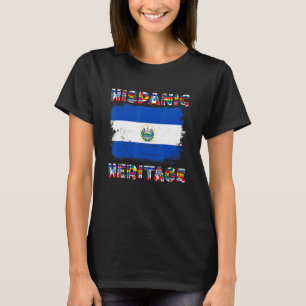 Camiseta Vintage El Salvador Salvadoreño Bandera Herencia H