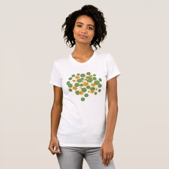 Camiseta Vintage Embroidery Nasturtium Cascade | Botanical  (Anverso completo)