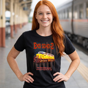 Camiseta Vintage EMD SD40-2 Bandera estadounidense de locom