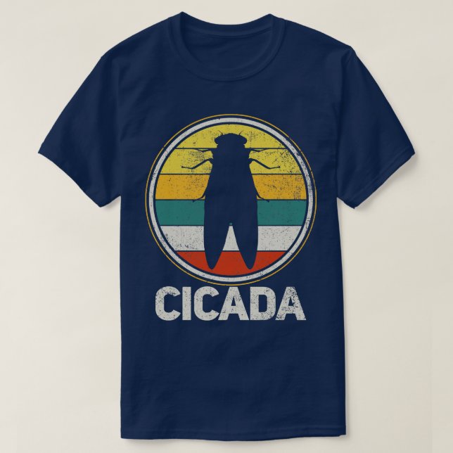 Camiseta Vintage endomólogo de insectos Cicada (Diseño del anverso)