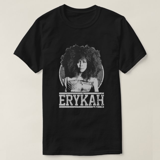 Camiseta Vintage Erykah Design Badu Arts Músico Americano (Diseño del anverso)