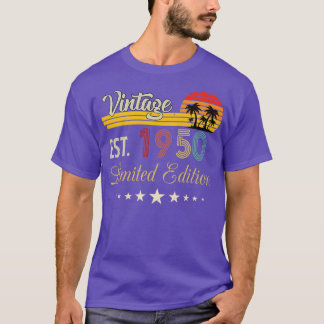 Camiseta Vintage Est 1950 Edición Limitada Cumpleaños