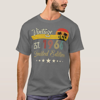 Camiseta Vintage Est 1966 Edición Limitada Cumpleaños