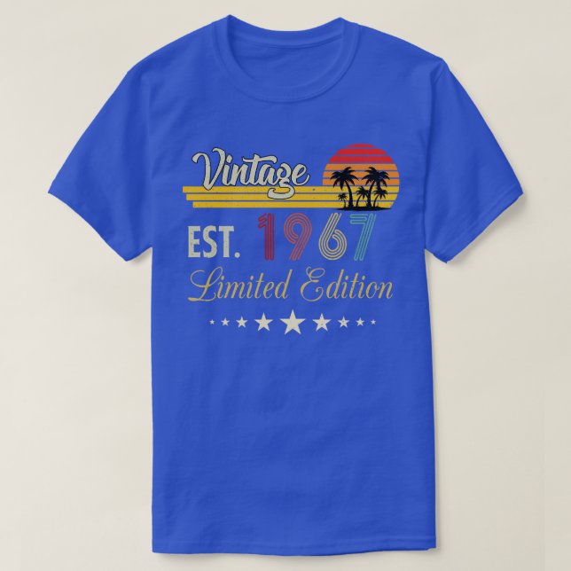 Camiseta Vintage Est 1967 edición limitada Cumpleaños (Diseño del anverso)