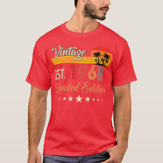 Camiseta Vintage Est 1968 Edición Limitada Cumpleaños