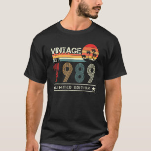 Camiseta Vintage Est 1989 33a cumpleaños 33 años