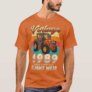 Camiseta Vintage Est 1989 Granjero Tractor 33a cumpleaños 3
