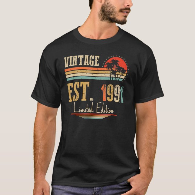 Camiseta Vintage Est 1991 31ª fiesta de cumpleaños (Anverso)