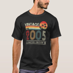 Camiseta Vintage Est 2005 17º cumpleaños 17 años