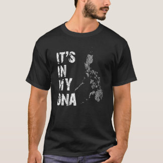 Camiseta Vintage Está En Mi Adn Filipinas Mapa De Contorno