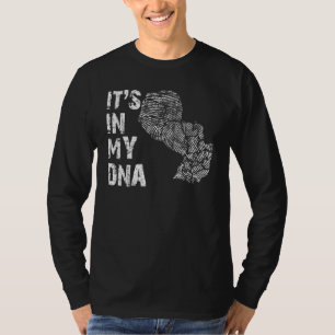 Camiseta Vintage Está En Mi ADN Paraguay Mapa De Contorno P