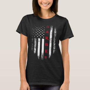 Camiseta Vintage Estados Unidos Bandera Roja Blanca Barber