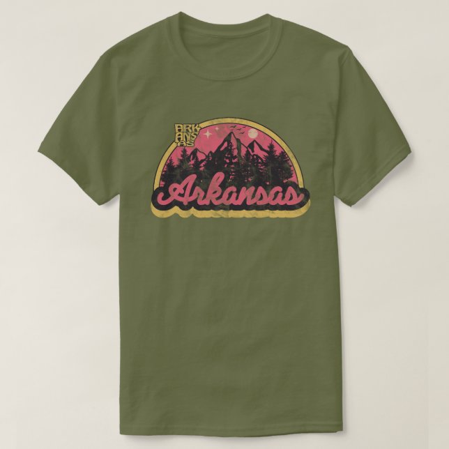 Camiseta Vintage estatal de Arkansas (Diseño del anverso)
