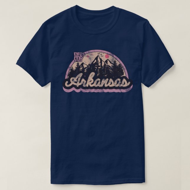 Camiseta Vintage estatal de Arkansas (Diseño del anverso)