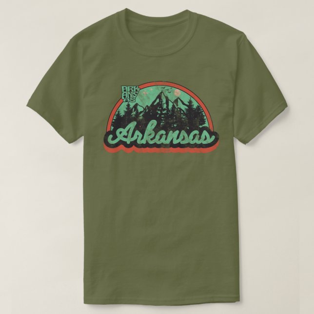 Camiseta Vintage estatal de Arkansas (Diseño del anverso)