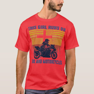 Camiseta Vintage Este Chica Corre Sobre Jesús y Motocicleta