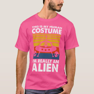Camiseta Vintage Este Es Mi Traje Humano. Soy Realmente Una
