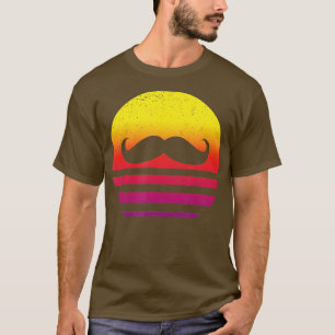 Camiseta Vintage estilo retro de bigote 1