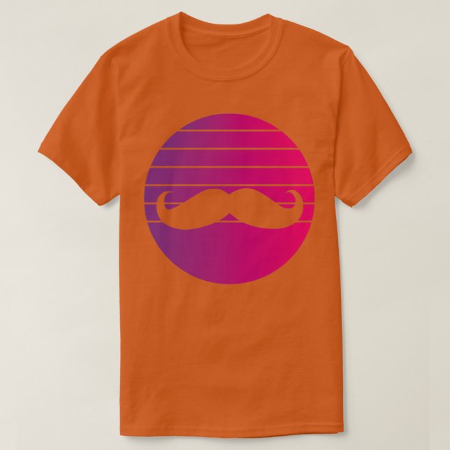 Camiseta Vintage estilo retro de bigote 2 (Diseño del anverso)