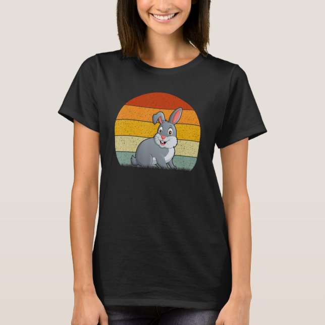 Camiseta Vintage estilo retro de conejo (Anverso)