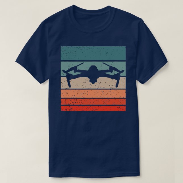 Camiseta Vintage estilo retro de drones  (Diseño del anverso)