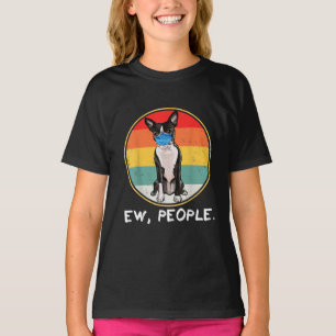 Camiseta Vintage Ew People Boston Terrier Dog Con Cara