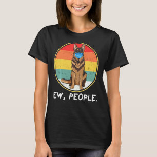 Camiseta Vintage Ew People German Shepherd Dog con cara