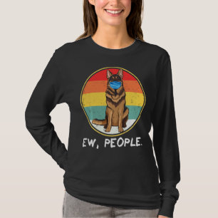 Camiseta Vintage Ew People German Shepherd Dog con cara