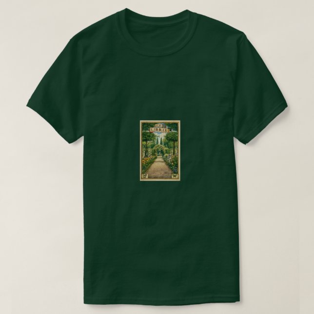 Camiseta Vintage Ex Libris Garden Path Bookplate Art  (Diseño del anverso)