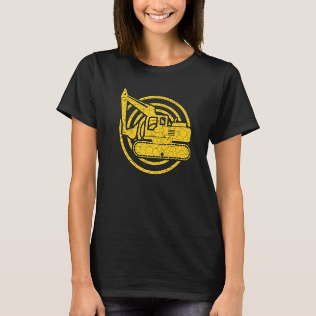 Camiseta Vintage Excavator  Construction vehicles (Anverso)