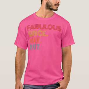 Camiseta Vintage Fabulous Since May 2017 Retro 6th Birthday
