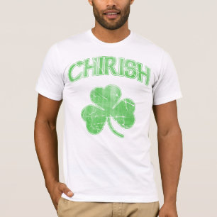 Camiseta Vintage Fade Chirish Shamrock St Patrick's Day