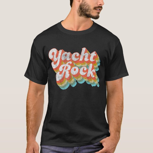 Camiseta Vintage Fade Yacht Rock Fiesta Beber barco (Anverso)