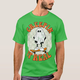 Camiseta Vintage Fall Season Retro Halloween Creeping
