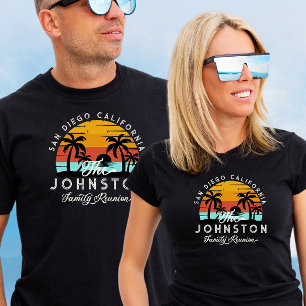 Camiseta Vintage Family Reunion Retro Sunset Beach Palms