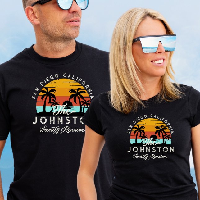 Camiseta Vintage Family Reunion Retro Sunset Beach Palms (Subido por el creador)