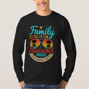 Camiseta Vintage Family Vacation Nantucket 2025 Massachuset
