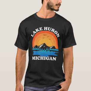 Camiseta Vintage Family Vacation Retro Michigan Lake Huron