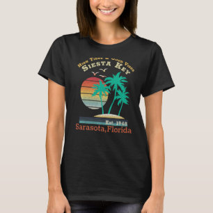 Camiseta Vintage Family Vacation Travel Florida Siesta Key