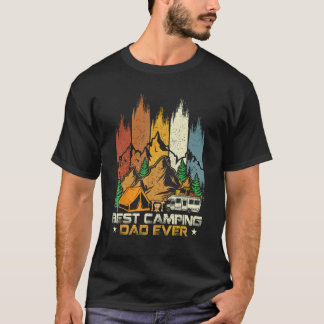 Camiseta Vintage Father s Day Best Camping Dad Ever Family 
