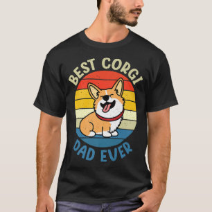 Camiseta Vintage Fathers Day Presshirt Mejor Perro Corgi