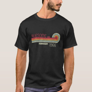 Camiseta Vintage Febrero 1966 55º Cumpleaños 55 Años G